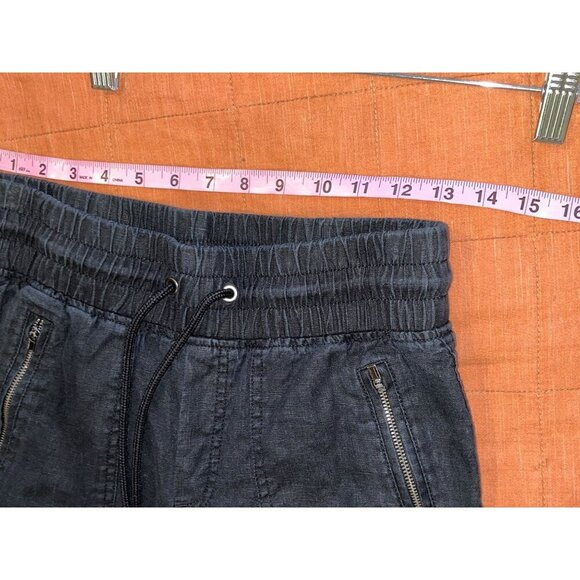 Athleta Black Cabo 100% Linen Joggers Pull on Pants Womens size 2 - Picture 7 of 10